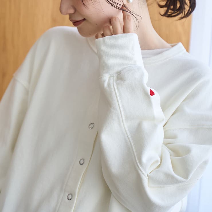 【再入荷・新色登場】ハートモチーフ裏毛カーディガン | coen【women】 | 詳細画像7 