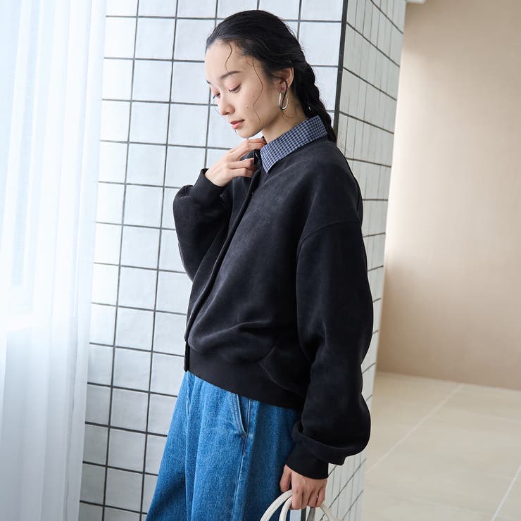 カットコール裏毛スナップカーディガン | coen【women】 | 詳細画像8 