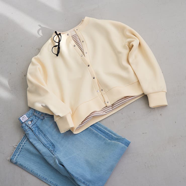 CREAM | ダンボールスナップカーディガン | coen【women】
