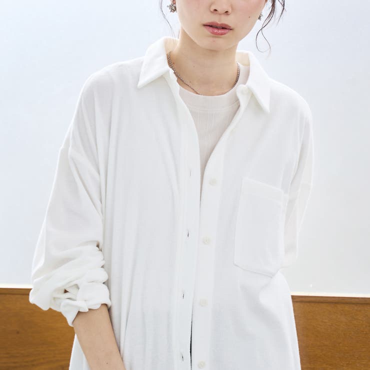 【Feel Soft フィールソフト】パイルレギュラーカラーシャツ（インフルエン… | coen【women】 | 詳細画像10 