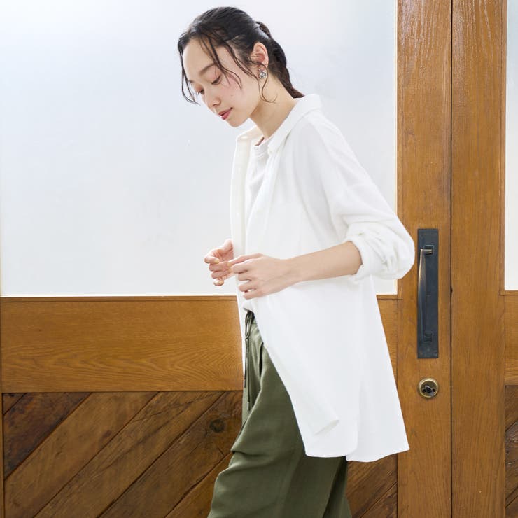 【Feel Soft フィールソフト】パイルレギュラーカラーシャツ（インフルエン… | coen【women】 | 詳細画像8 