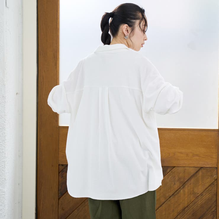 【Feel Soft フィールソフト】パイルレギュラーカラーシャツ（インフルエン… | coen【women】 | 詳細画像9 