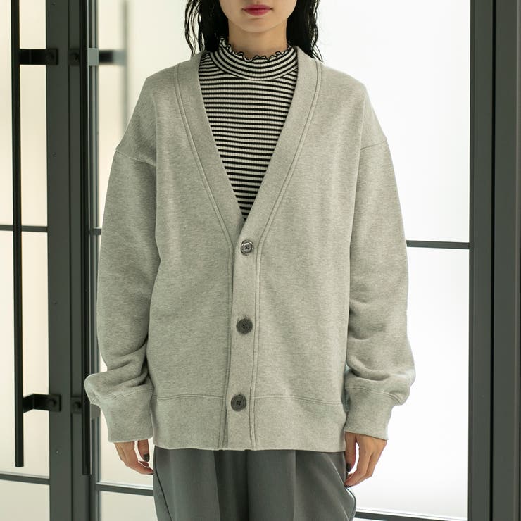 ソフト裏毛Vネックカーディガン[品番：COEW0004737]｜coen【women