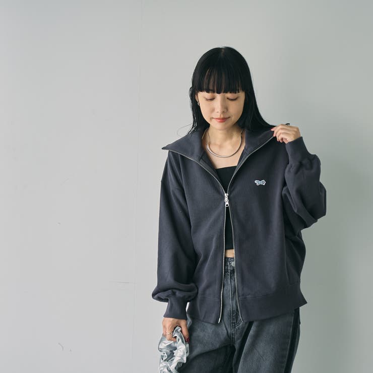 PENNEYS（ぺニーズ）別注裏毛スタンドジップスウェットカーディガン | coen【women】 | 詳細画像3 