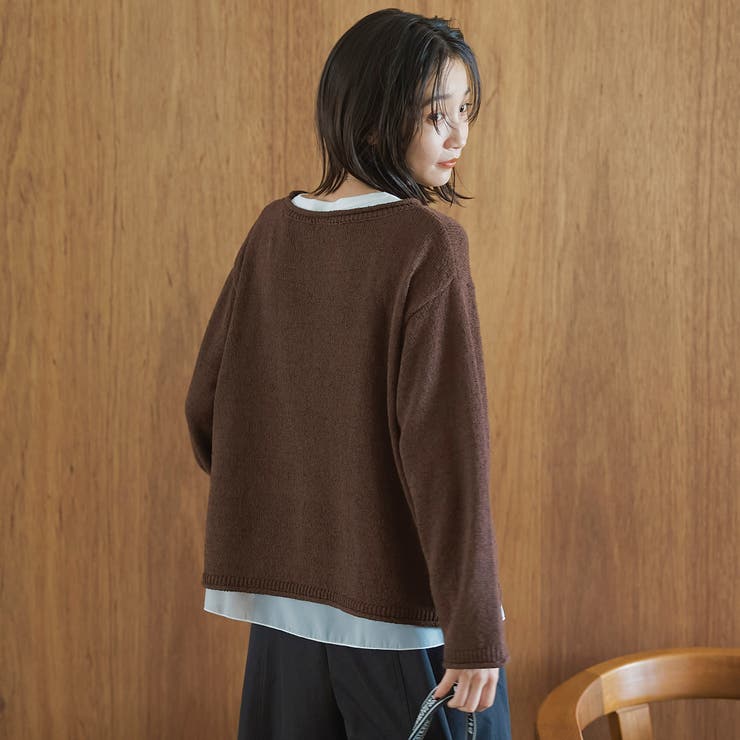 ミニブークレ ボートネックニット | coen【women】 | 詳細画像5 