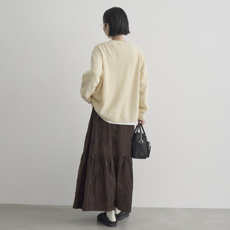 カラーメランジワッフルクルーネックニット | coen【women】 | 詳細画像15 