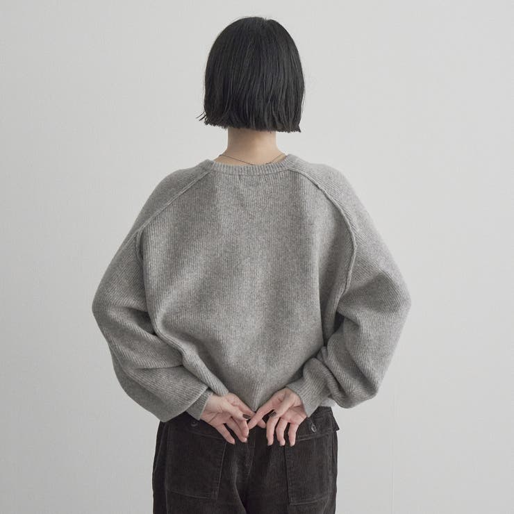 ショート丈 エアリーヤーンソウバリクルーネックニット | coen【women】 | 詳細画像18 
