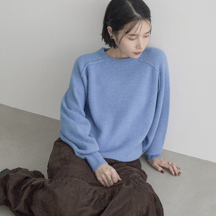 ショート丈 エアリーヤーンソウバリクルーネックニット | coen【women】 | 詳細画像25 