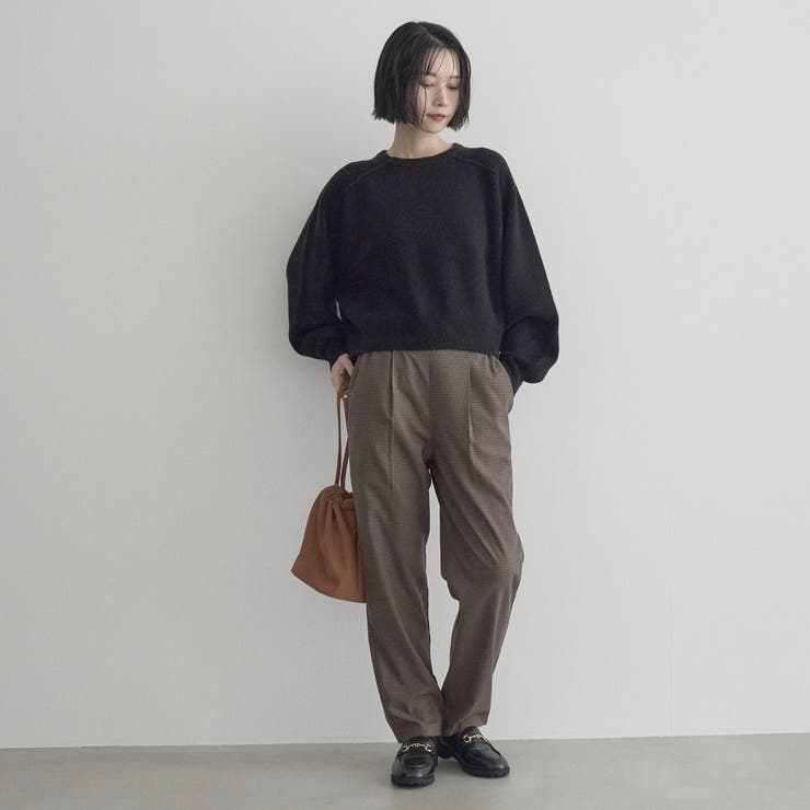 ショート丈 エアリーヤーンソウバリクルーネックニット | coen【women】 | 詳細画像8 