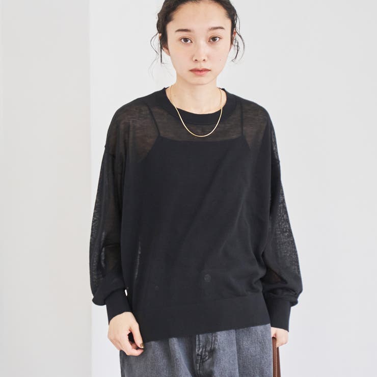 【UVカット】オータムシアークルーネックニット | coen【women】 | 詳細画像2 