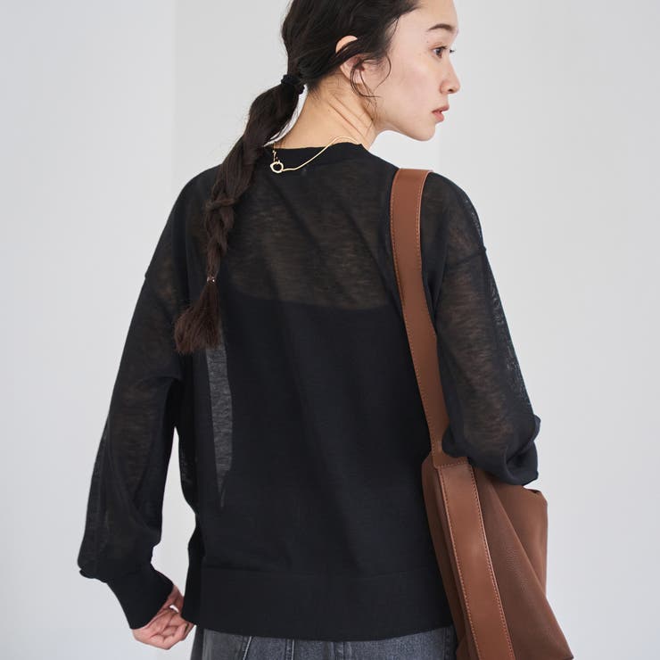 【UVカット】オータムシアークルーネックニット | coen【women】 | 詳細画像4 