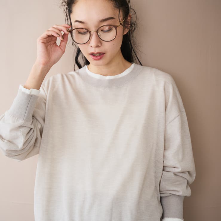 LT.GRAY | 【UVカット】オータムシアークルーネックニット | coen【women】