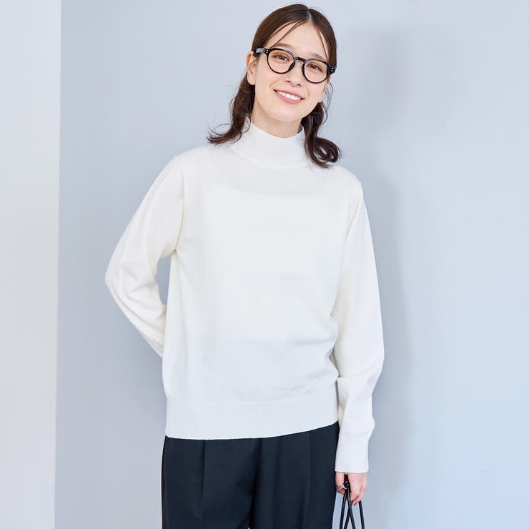 モチモチ天竺 ウォッシャブルハイネックニット【インフルエンサー紹介アイテム】 | coen【women】 | 詳細画像2 