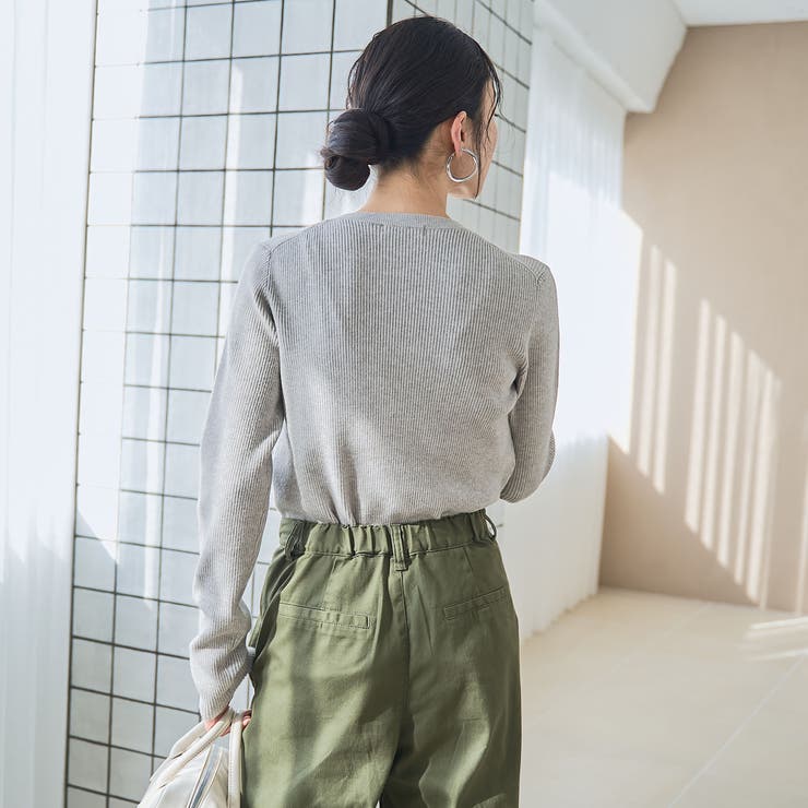 モチモチ ウォッシャブルリブクルーネックニット【Youtube紹介アイテム】 | coen【women】 | 詳細画像19 