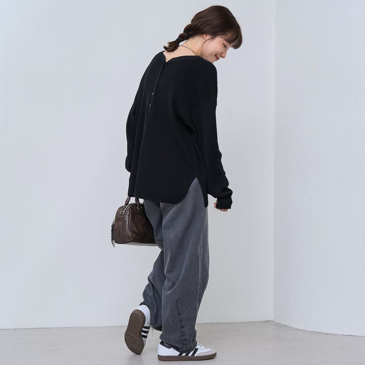 ウール混2WAY ワッフルニットプルオーバー | coen【women】 | 詳細画像13 