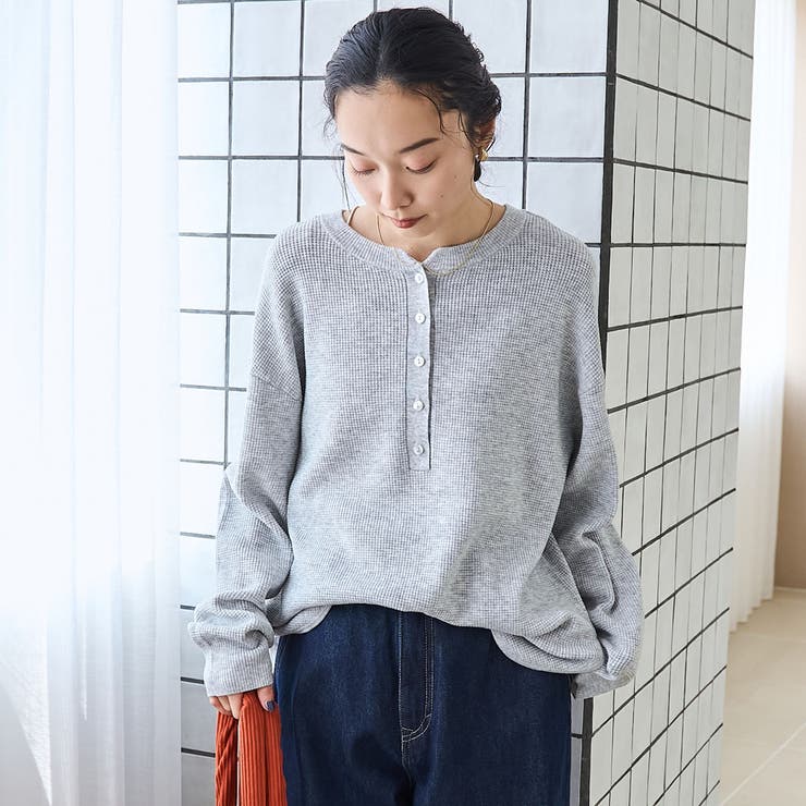 ウール混2WAY ワッフルニットプルオーバー | coen【women】 | 詳細画像15 