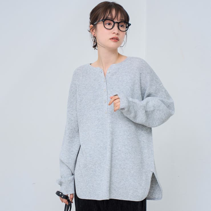 ウール混2WAY ワッフルニットプルオーバー | coen【women】 | 詳細画像19 