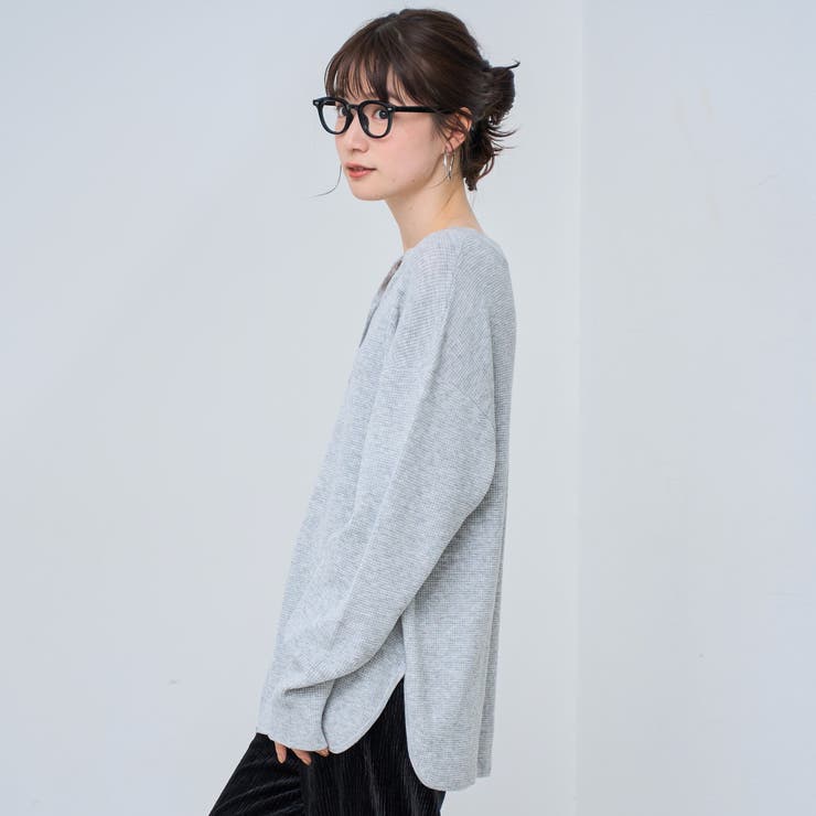 ウール混2WAY ワッフルニットプルオーバー | coen【women】 | 詳細画像20 