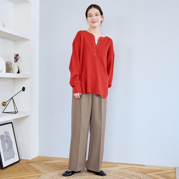 ウール混2WAY ワッフルニットプルオーバー | coen【women】 | 詳細画像27 