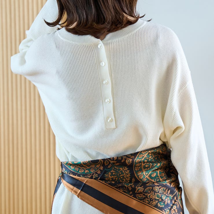 ウール混2WAY ワッフルニットプルオーバー | coen【women】 | 詳細画像5 