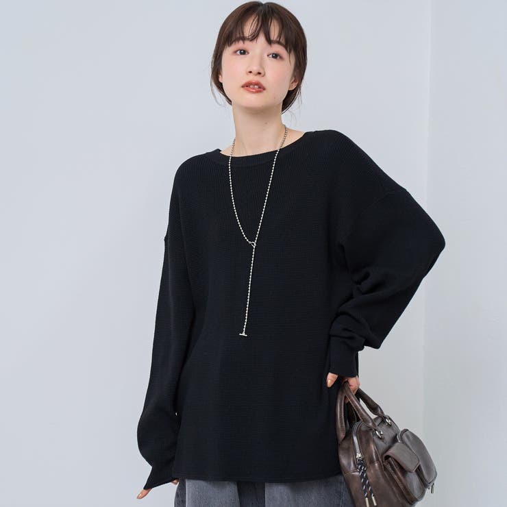 ウール混2WAY ワッフルニットプルオーバー | coen【women】 | 詳細画像9 