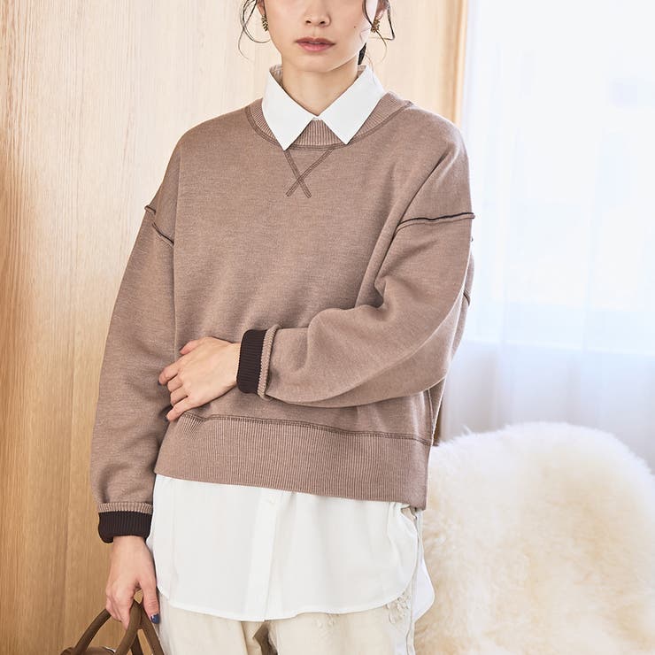 MOCA | スウェットライク2wayニット | coen【women】