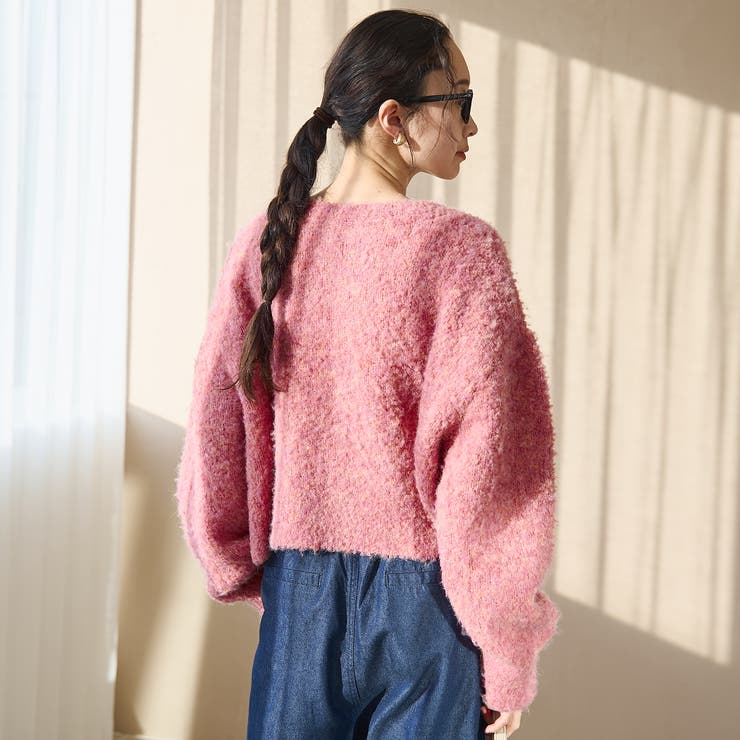 ブークレ 2way ミックスニットカーディガン	【Youtube紹介アイテム】 | coen【women】 | 詳細画像13 