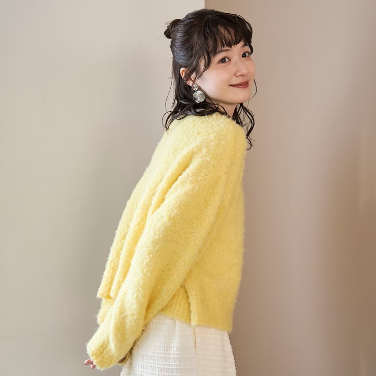 ブークレ 2way ミックスニットカーディガン	【Youtube紹介アイテム】 | coen【women】 | 詳細画像19 