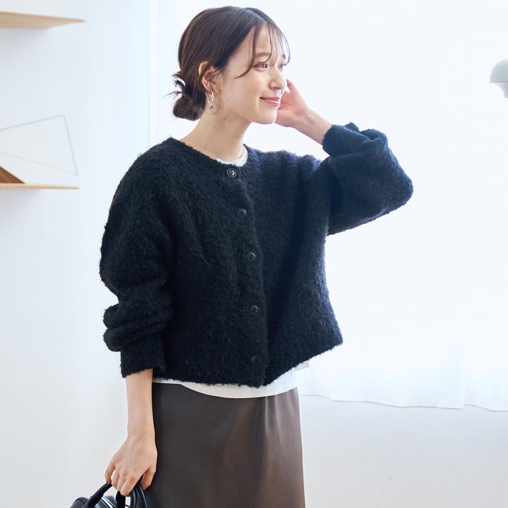 ブークレ 2way ミックスニットカーディガン	【Youtube紹介アイテム】 | coen【women】 | 詳細画像2 