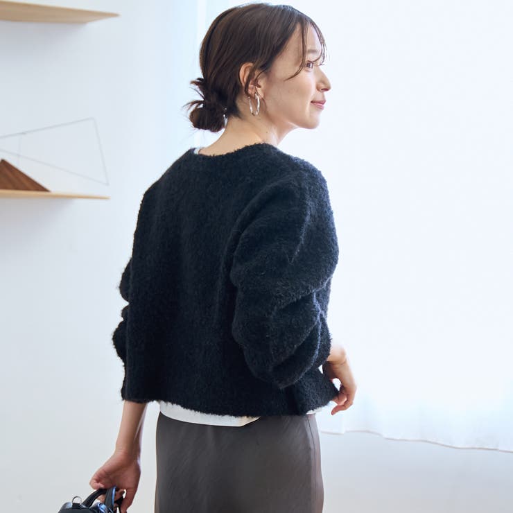 ブークレ 2way ミックスニットカーディガン	【Youtube紹介アイテム】 | coen【women】 | 詳細画像3 