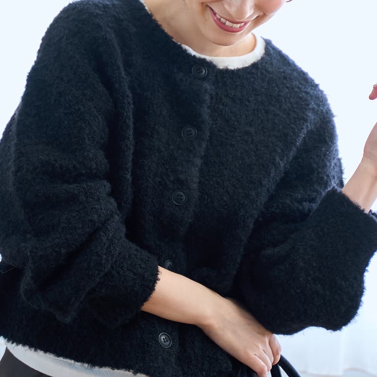 ブークレ 2way ミックスニットカーディガン	【Youtube紹介アイテム】 | coen【women】 | 詳細画像4 