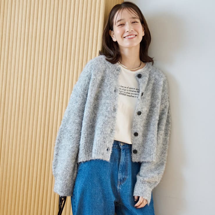 ブークレ 2way ミックスニットカーディガン	【Youtube紹介アイテム】 | coen【women】 | 詳細画像7 