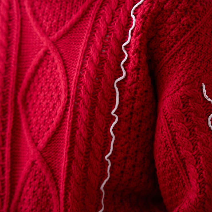 配色メローケーブル編みニットプルオーバー | coen【women】 | 詳細画像23 