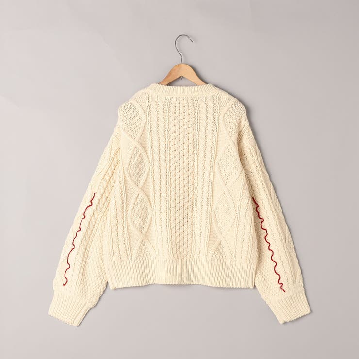 配色メローケーブル編みニットプルオーバー | coen【women】 | 詳細画像25 