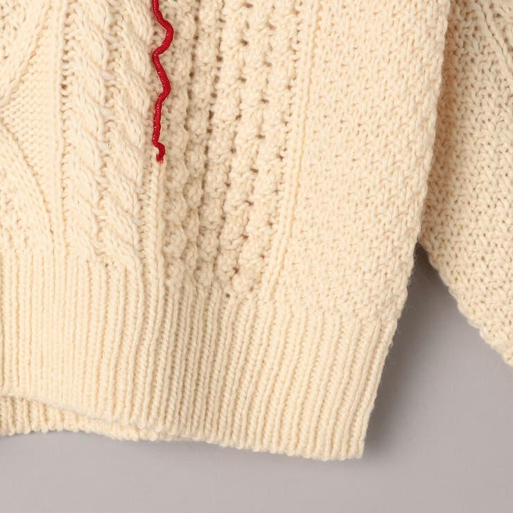 配色メローケーブル編みニットプルオーバー | coen【women】 | 詳細画像28 