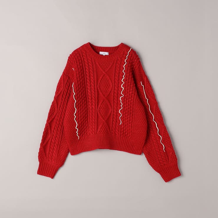 配色メローケーブル編みニットプルオーバー | coen【women】 | 詳細画像32 