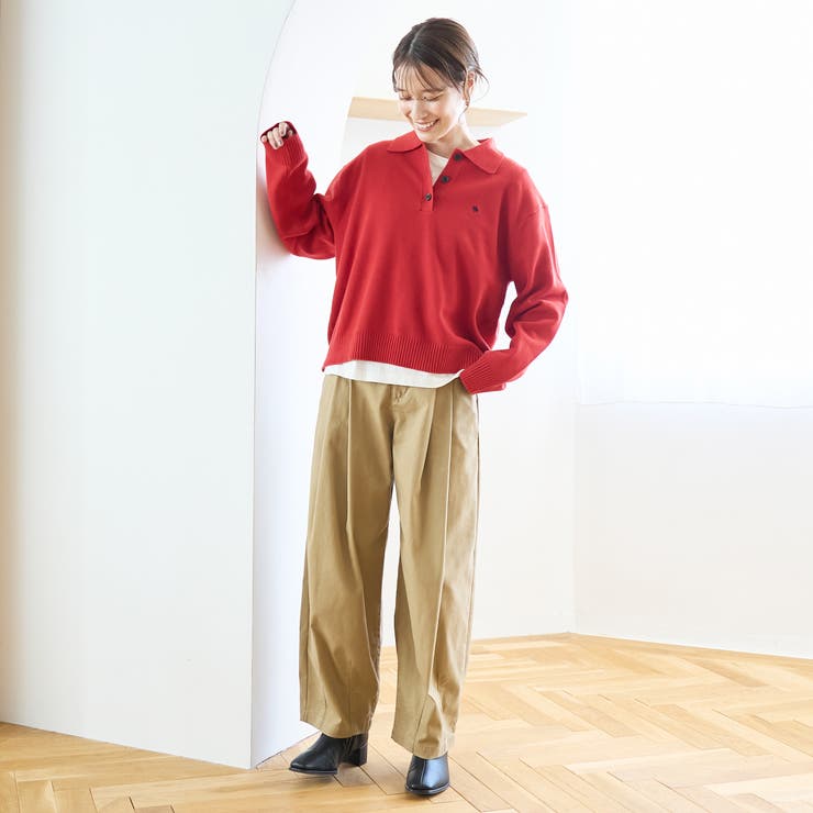  襟付きポロニット | coen【women】 | 詳細画像24 