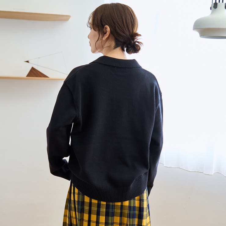  襟付きポロニット | coen【women】 | 詳細画像4 