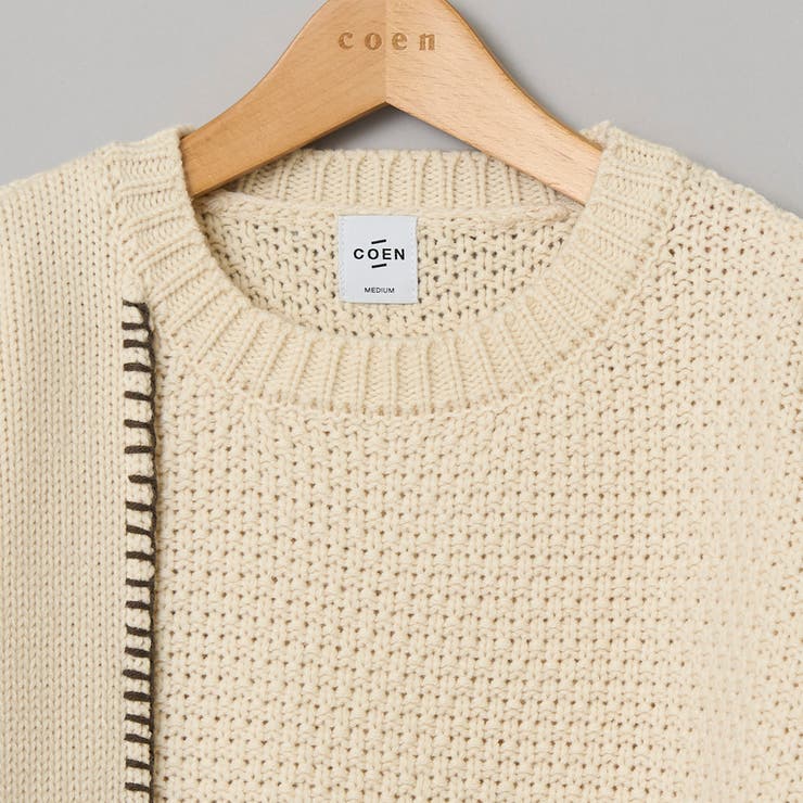 配色ステッチパッチワークニット | coen【women】 | 詳細画像39 