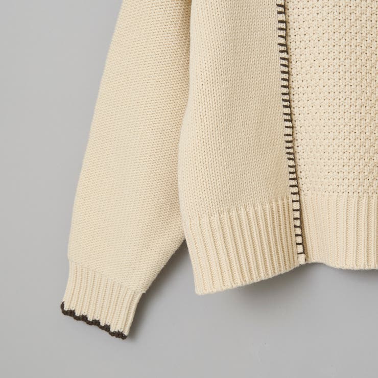 配色ステッチパッチワークニット | coen【women】 | 詳細画像41 