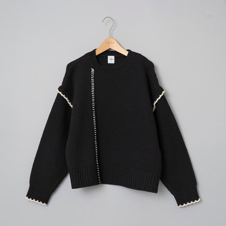 配色ステッチパッチワークニット | coen【women】 | 詳細画像43 