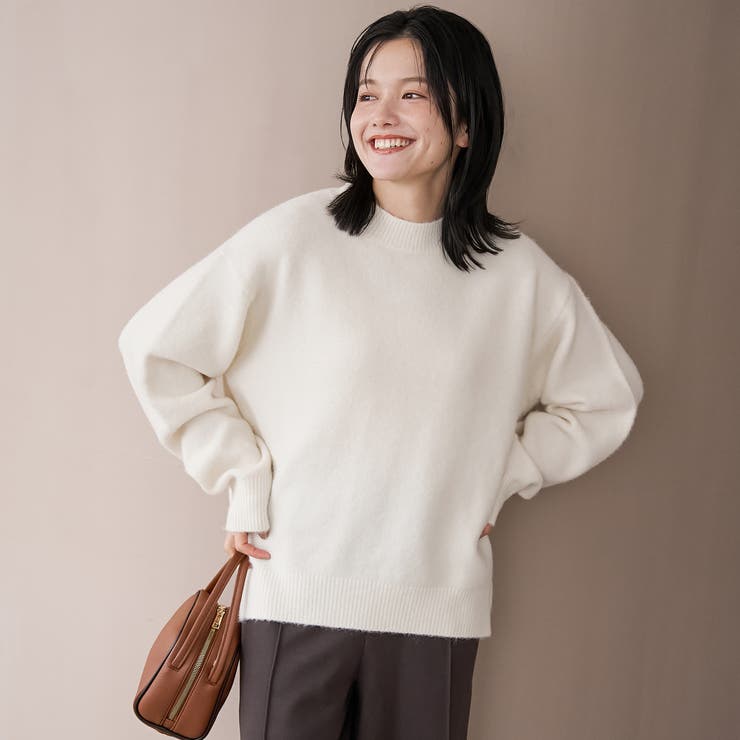 フラッフィーモックネック ウォッシャブルニット（WEB限定カラーあり） | coen【women】 | 詳細画像2 