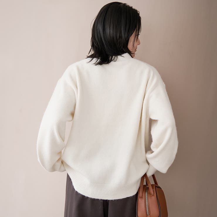 フラッフィーモックネック ウォッシャブルニット（WEB限定カラーあり） | coen【women】 | 詳細画像4 