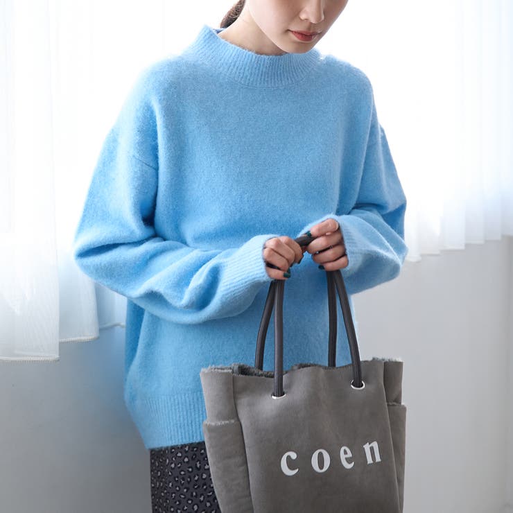 LT.BLUE | フラッフィーモックネック ウォッシャブルニット（WEB限定カラーあり） | coen【women】