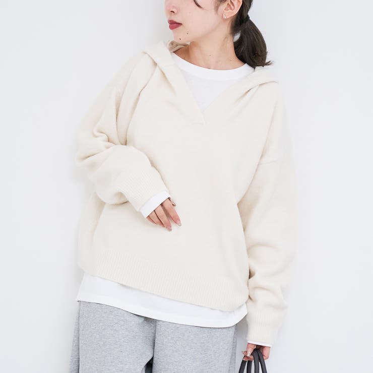 フラッフィーフーディ ウォッシャブルニット（WEB限定カラーあり） | coen【women】 | 詳細画像6 