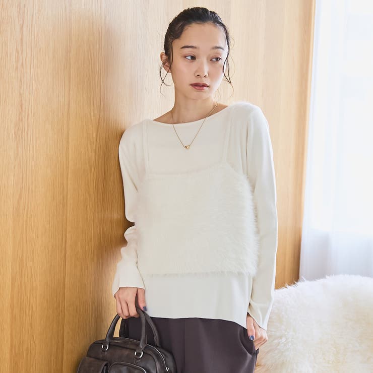 【セットアイテム】ウォッシャブル シャギーニットキャミセット | coen【women】 | 詳細画像2 