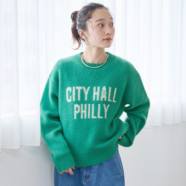 フェザーヤーンロゴジャガードニット | coen【women】 | 詳細画像16 