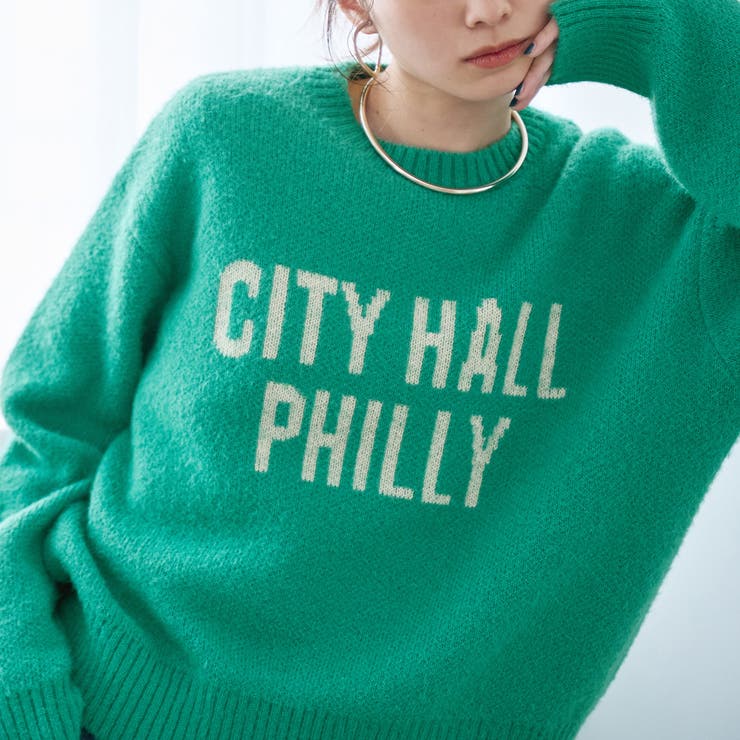 フェザーヤーンロゴジャガードニット | coen【women】 | 詳細画像19 