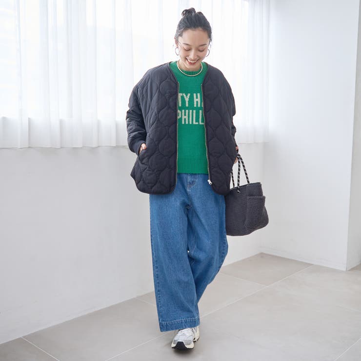 フェザーヤーンロゴジャガードニット | coen【women】 | 詳細画像23 