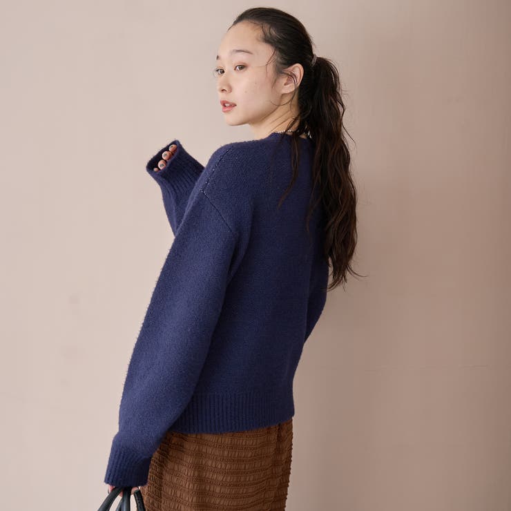 フェザーヤーンロゴジャガードニット | coen【women】 | 詳細画像25 